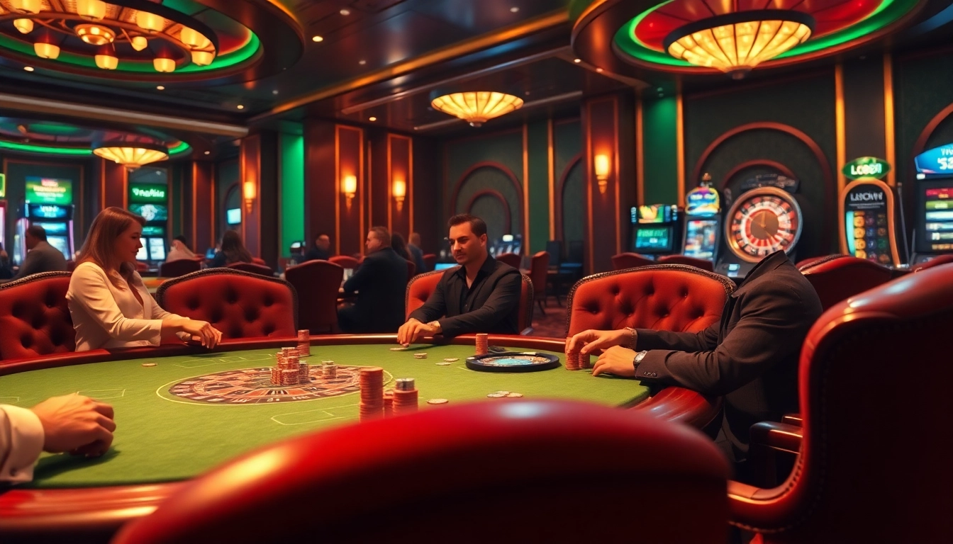 Experience the thrill of winning at LC88's vibrant casino tables.